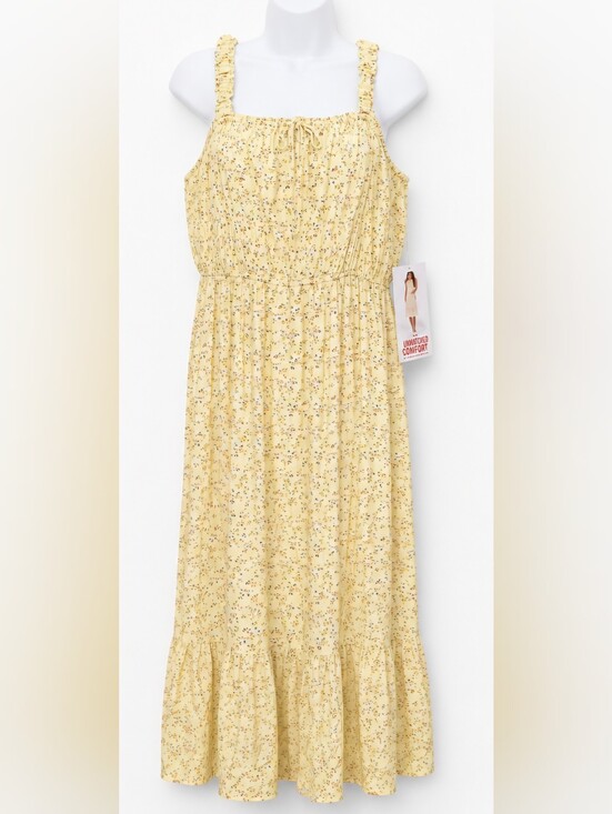 Celebrity Pink Dresses & Skirts - 0149 Celebrity Pink Xl NWT Floral Butter Yellow Cottagecore Boho Dress New XL